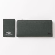 本革 長財布 二つ折り L字ファスナー カレッジシリーズ ロングウォレット パスケース付き グリーン SW-39601GRE