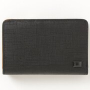 本革 短財布 二つ折り L字ファスナー カレッジシリーズ ミドルウォレット パスケース付き ブラック SW-39602BK