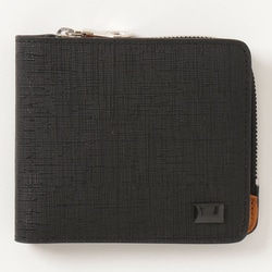 本革 短財布 二つ折り 手のひらサイズ カレッジシリーズ FOLDウォレット パスケース付き ブラック SW-39603BK