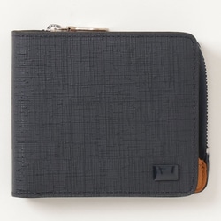 本革 短財布 二つ折り 手のひらサイズ カレッジシリーズ FOLDウォレット パスケース付き ネイビー SW-39603NV