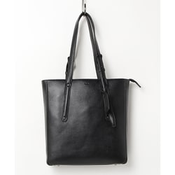本革 スモールトートバッグ A4対応 背面ファスナーポケット付き BK SBG-00092BK