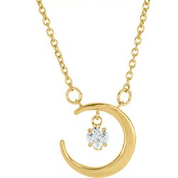 ネックレス Single Dancing Stone Crescent Moon NSP-007YG