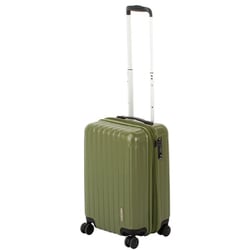 スーツケース 超軽量 TSAロック WFタイプ ダブルホイール 360度回転 ダブルファスナータイプ Sサイズ（35L/42L） オリーブ UV-0087