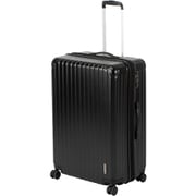 スーツケース 超軽量 TSAロック WFタイプ ダブルホイール 360度回転 ダブルファスナータイプ Lサイズ(105L/120L) ブラック UV-0091