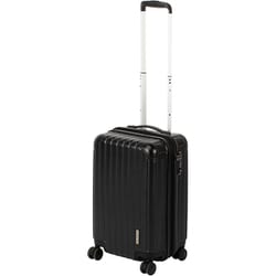 スーツケース 超軽量 TSAロック WFタイプ ダブルホイール 360度回転 ダブルファスナータイプ Sサイズ（35L/42L） ブラック UV-0093