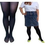 NAKAMAJITA LADY'S 大きいサイズ 7L-8L 80D ゾッキタイツ マチなし ブラック IM-000027