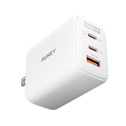 USB急速充電器 Omnia II Mix 65W USB PD3.0(パワーデリバリー3.0)対応 USB-A×1/USB-C×2 GaN搭載 折りたたみ式プラグ採用 ホワイト PA-B3T-WT