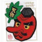 刺繍ステッカーワッペン 天狗面