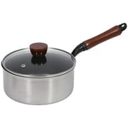片手鍋 18cm ガラス蓋付 IH対応 2層鋼 ダイヤモンドコート 軽量 高耐久 ファストクック HC-0208