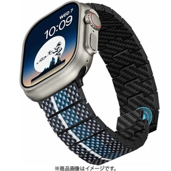 AWB2306 [全世代Apple Watch対応 カーボンファイバーウォッチバンド 月]