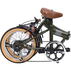 マイパラス 折畳 自転車 16インチ 6段変速 MF-103-MG ミリタリー
