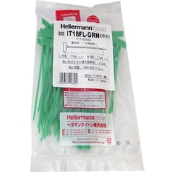 カラーマーキングタイ IT18FL-GRN100P 緑 標準屋内用