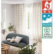 既成カーテン(幅100cm×丈133cm) 形状安定 防炎仕様 タッセル付き 2枚組 AC2045 W100×H133 2P