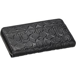 [コーチ] COACH レディース用 財布(長財布) CE551-QB/BK Brandol / COACH コーチ ラウンドファスナー長財布 型押し