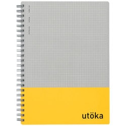 ノート utoka（ウトカ） A5 4mm方眼罫 90枚 イエロー N460-04
