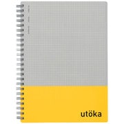 ノート utoka(ウトカ) A5 4mm方眼罫 90枚 イエロー N460-04