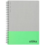 ノート utoka(ウトカ) A5 4mm方眼罫 90枚 ライトグリーン N460-33