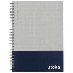 ノート utoka（ウトカ） A5 4mm方眼罫 90枚 ネイビー N460-72