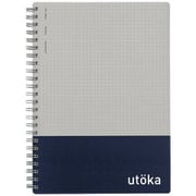 ノート utoka(ウトカ) A5 4mm方眼罫 90枚 ネイビー N460-72