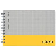 ノート utoka(ウトカ) ポケットサイズ 4mm方眼罫 90枚 イエロー N461-04