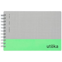 ノート utoka（ウトカ） ポケットサイズ 4mm方眼罫 90枚 ライトグリーン N461-33
