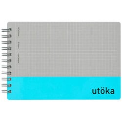 ノート utoka（ウトカ） ポケットサイズ 4mm方眼罫 90枚 ライトブルー N461-52