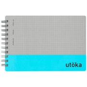 ノート utoka(ウトカ) ポケットサイズ 4mm方眼罫 90枚 ライトブルー N461-52