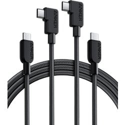 USB-C ＆ USB-C ケーブル L字/240W/高耐久ナイロン 1.8m B81L6011