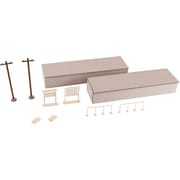 MS079 1/80ペーパーキット まちかどアクセサリーシリーズ 島式ローカルホーム 延長セット A（電柱・駅名板） [クラフトトイ]