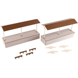 MS080 1/80ペーパーキット まちかどアクセサリーシリーズ 島式ローカルホーム 延長セット B（上屋） [クラフトトイ]