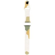 Apple Watchバンド シリコン迷彩 ホワイトイエロー 38mm/40mm/41mm アップルウォッチ ケース用 バンド