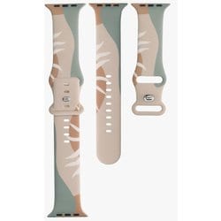 Apple Watchバンド シリコン迷彩 ベージュミント 38mm/40mm/41mm アップルウォッチ ケース用 バンド