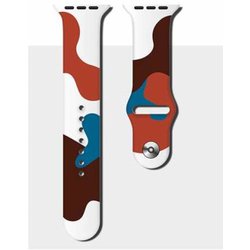 Apple Watchバンド シリコン迷彩 ブラウンワインレッド 38mm/40mm/41mm アップルウォッチ ケース用 バンド