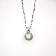 K18WGパールネックレス チェーン45cm 16112342