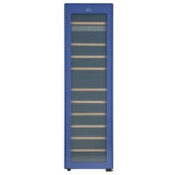 薄型ワインセラー Essential（エッセンシャル） 44本収納 スライドラック オートクローズ扉 1温度タイプ ブルー FJE-113GS（BU）