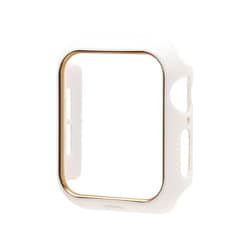 669-964521 [salisty Apple Watch 40mm用 ハードフレーム ホワイト・ゴールド]