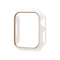 669-964552 [salisty Apple Watch 41mm用 ハードフレーム ホワイト・ゴールド]