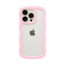 661-054344 [U-FINE WavyFrame ケース iPhone 14 Pro用 ピンク]