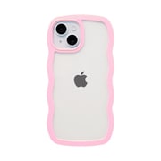 661-054405 [U-FINE WavyFrame ケース iPhone 15/14/13用 ピンク]