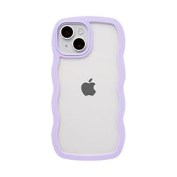661-054412 [U-FINE WavyFrame ケース iPhone 15/14/13用 ラベンダー]
