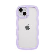661-054412 [U-FINE WavyFrame ケース iPhone 15/14/13用 ラベンダー]