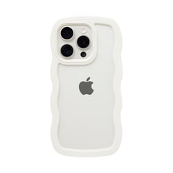 661-054429 [U-FINE WavyFrame ケース iPhone 15 Pro用 ホワイト]