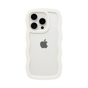 661-054429 [U-FINE WavyFrame ケース iPhone 15 Pro用 ホワイト]