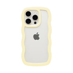 661-054436 [U-FINE WavyFrame ケース iPhone 15 Pro用 イエロー]