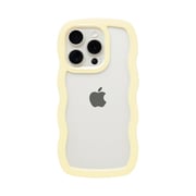 661-054436 [U-FINE WavyFrame ケース iPhone 15 Pro用 イエロー]