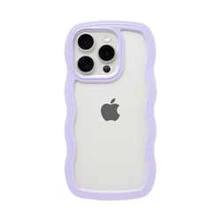 661-054474 [U-FINE WavyFrame ケース iPhone 15 Pro用 ラベンダー]
