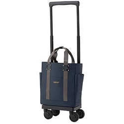 4輪ストッパー付 折り畳みトートバッグセット ネイビー D-631 ブリル（M18）