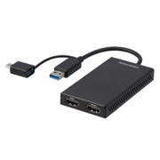 USB Type-A/C to HDMI マルチモニター用変換アダプタ GH-TCHDD-BK