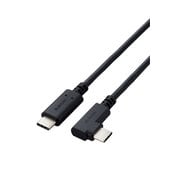 USB Type C ケーブル USB-C to USB-C 1m L字 やわらか 充電/データ転送用 PD 60W 3A USB2.0 【 Type-C 搭載 Windows 11 10 macOS 等各種対応 】 ブラック U2C-CCLY10NBK