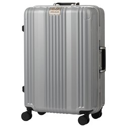 LUXE 鏡面静音ダブルキャスター軽量フレームキャリー 55L プラチナシルバー 6032-58-SL